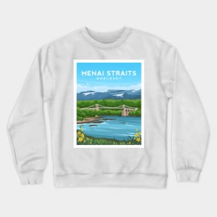 Menai Straits, Anglesey - North Wales Crewneck Sweatshirt